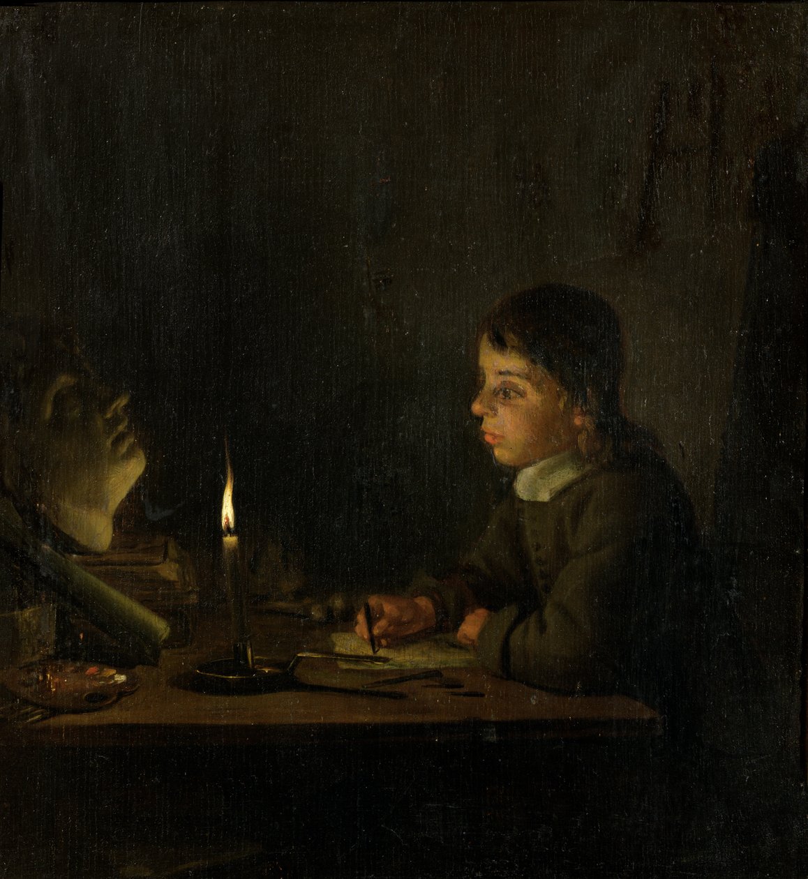 Chlapecká kresba při svíčkách od Godfried Schalcken