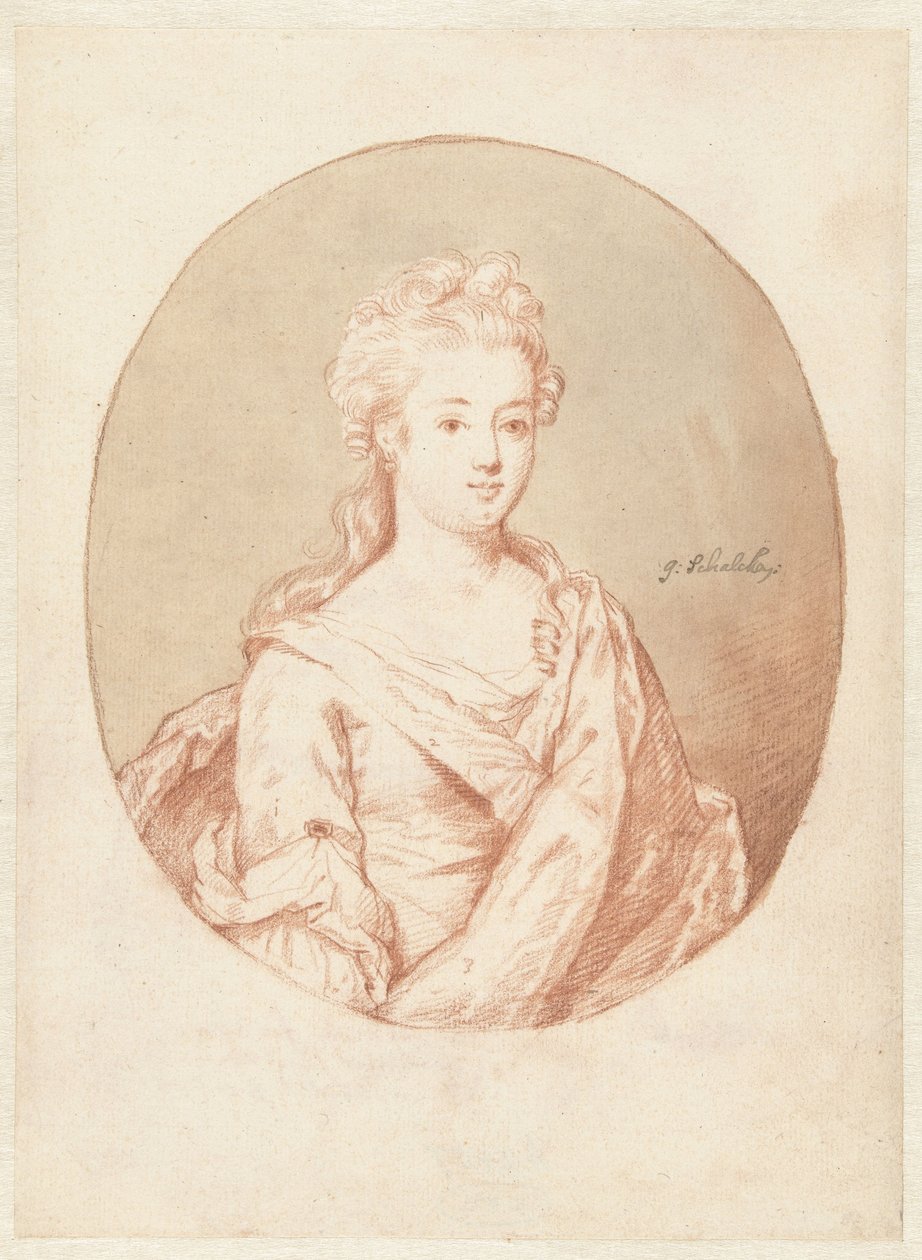 Busta mladé ženy od Godfried Schalcken