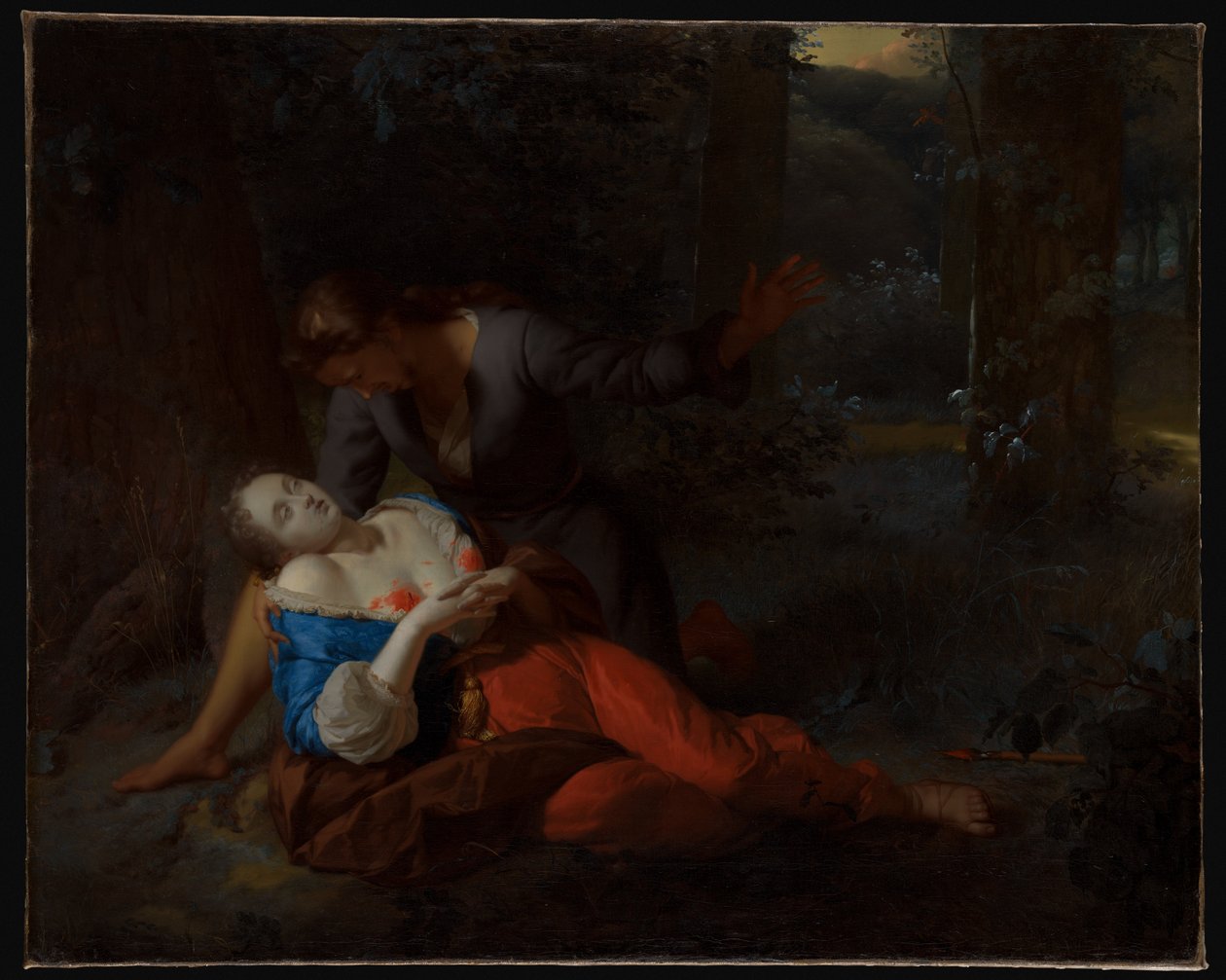 Cephalus a Procris od Godfried Schalcken