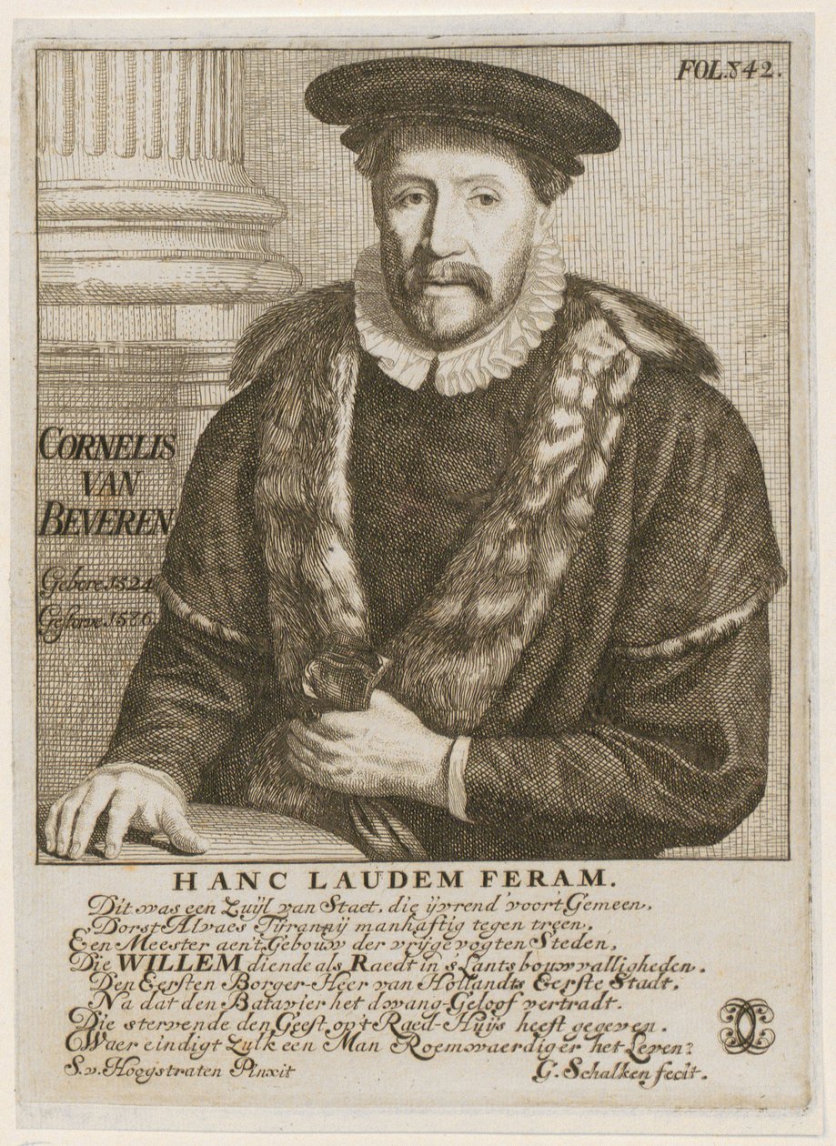 Portrét Cornelise Beverena, starosty Dordrechtu od Godfried Schalcken