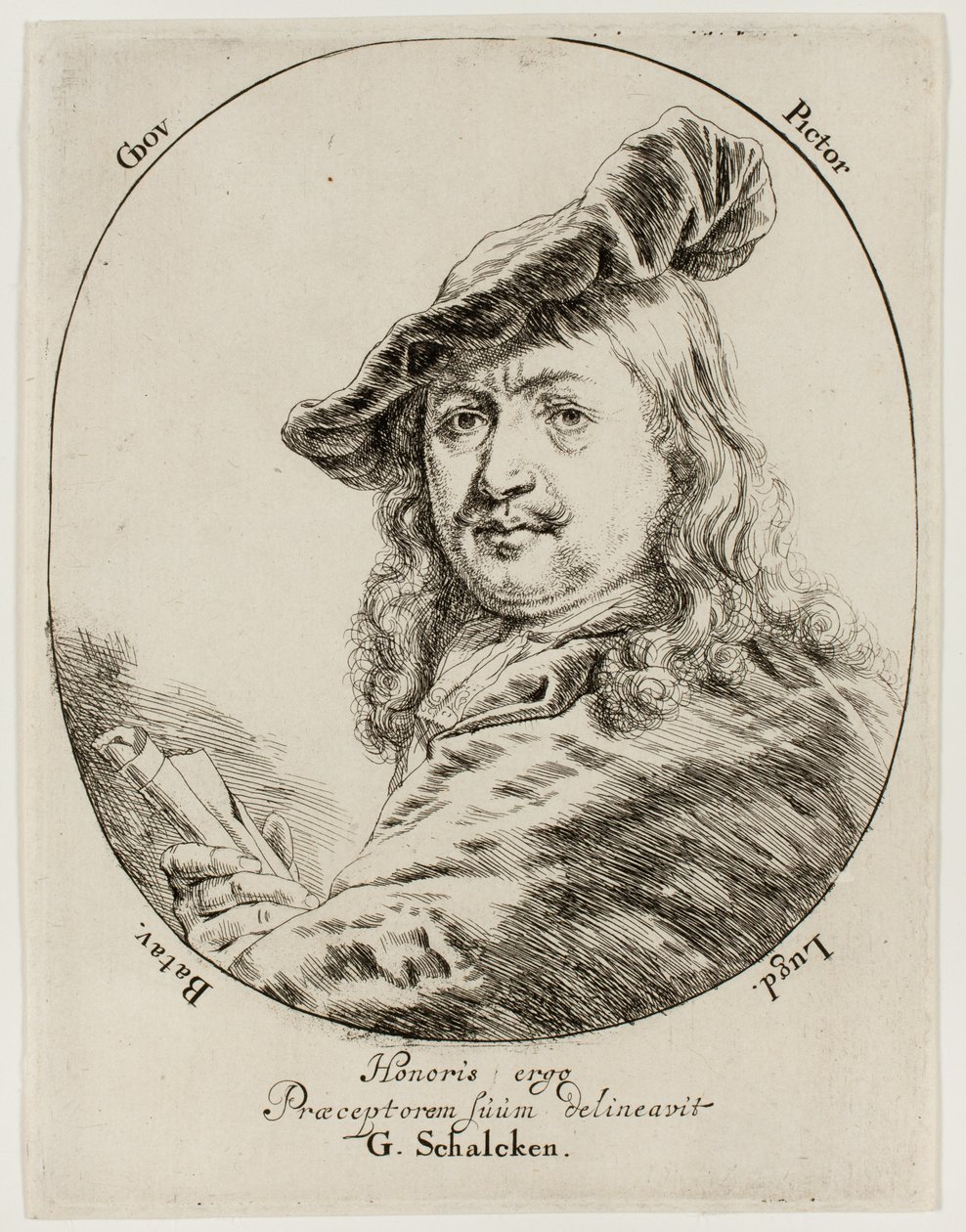 Portrét malíře Gerarda Doua od Godfried Schalcken