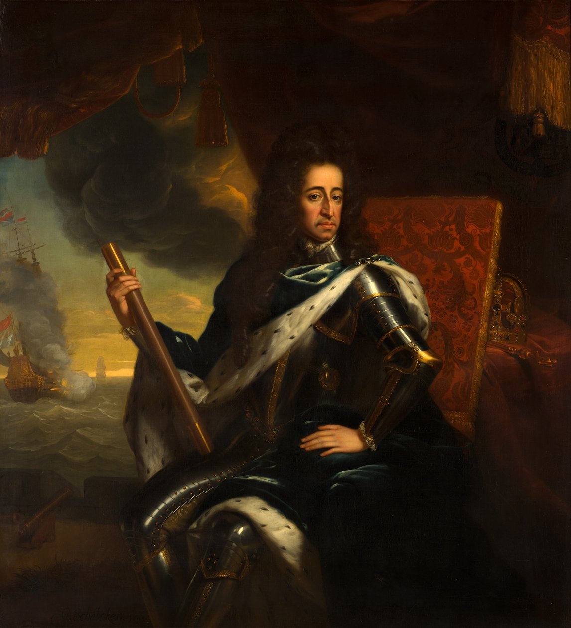 Portrét místodržitelského krále Viléma III. (1650-1702) od Godfried Schalcken