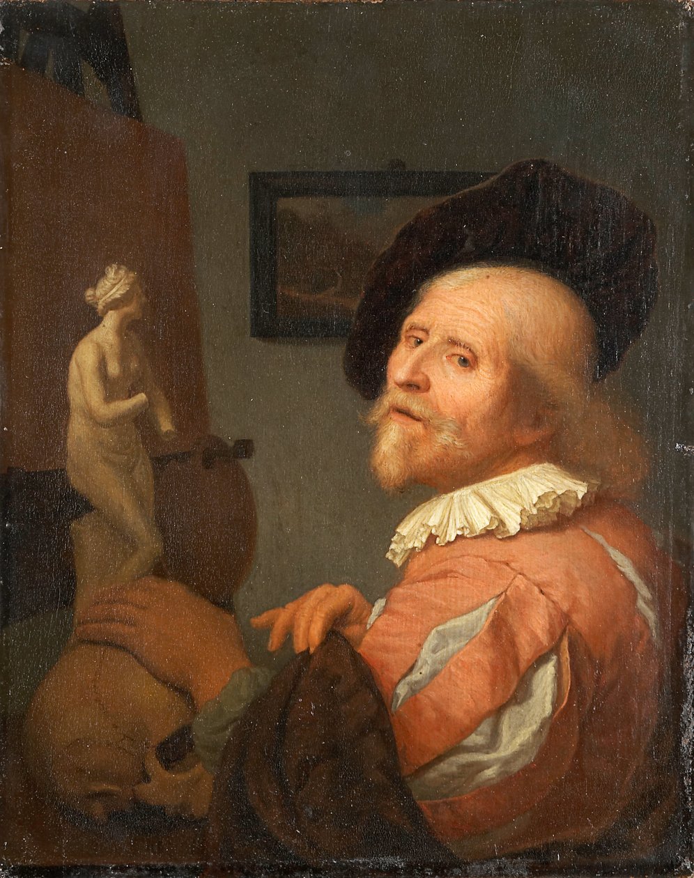 Portrét umělce v jeho ateliéru od Godfried Schalcken