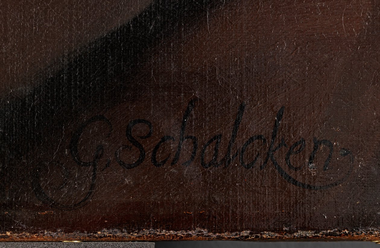 Autoportrét (detail), před rokem 1706 (olej na plátně) od Godfried Schalcken