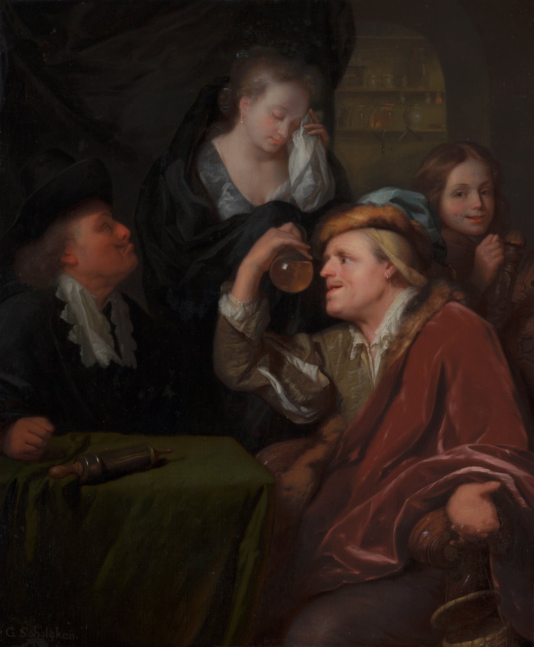 Lékařské vyšetření od Godfried Schalcken