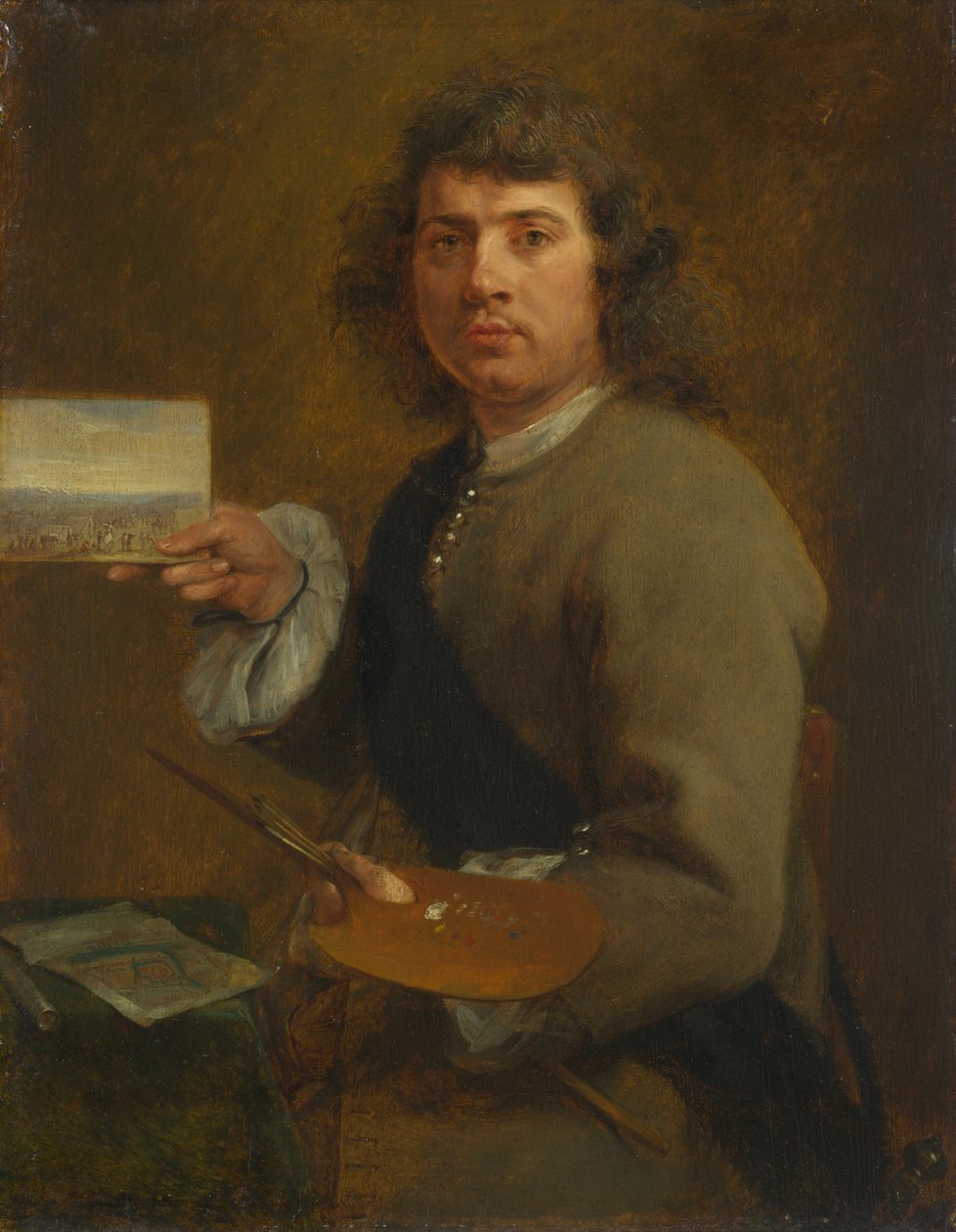 Pohled Portrét Roberta van den Hoecke 1622-1688. Ze série The Five Senses, před rokem 1661. od Gonzales Coques