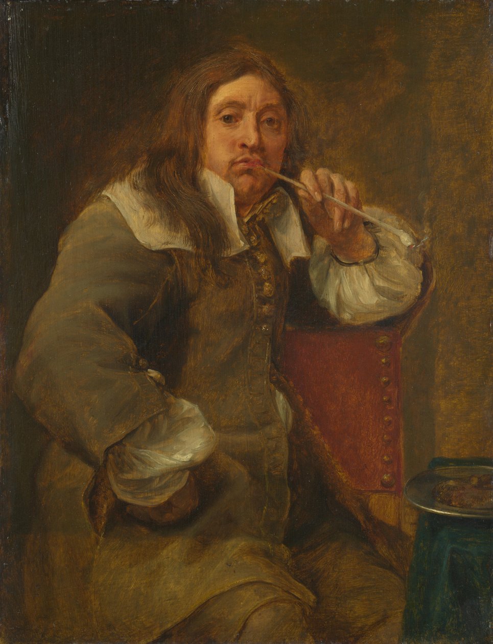 Pachový portrét Lucase Faydherbeho 1617-1697. Ze série The Five Senses, před rokem 1661. od Gonzales Coques