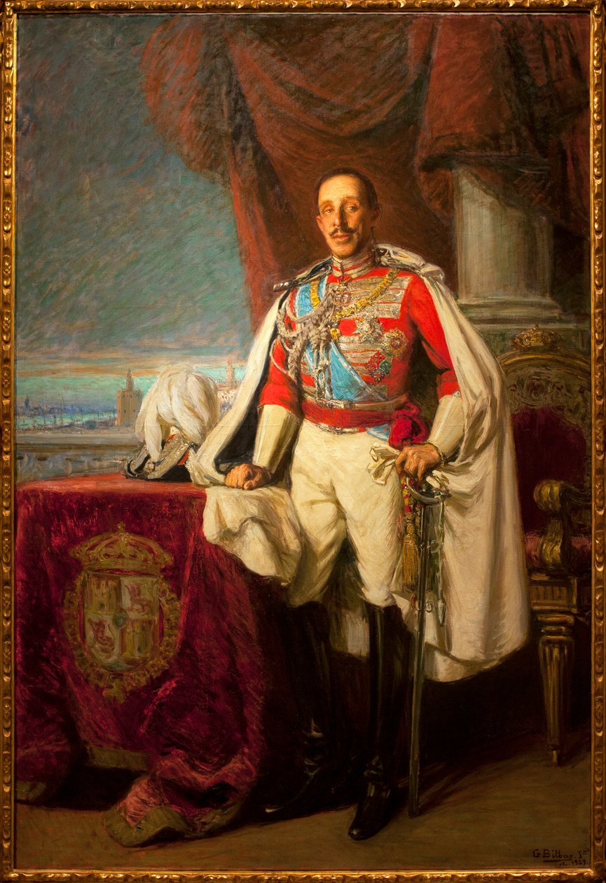 Alfonso XIII ze Španělska - Portrét Alfonse XIII - Obraz Gonzalo Bilbao Martinez (1860-1938), olej na plátně od Gonzalo Bilbao Martinez
