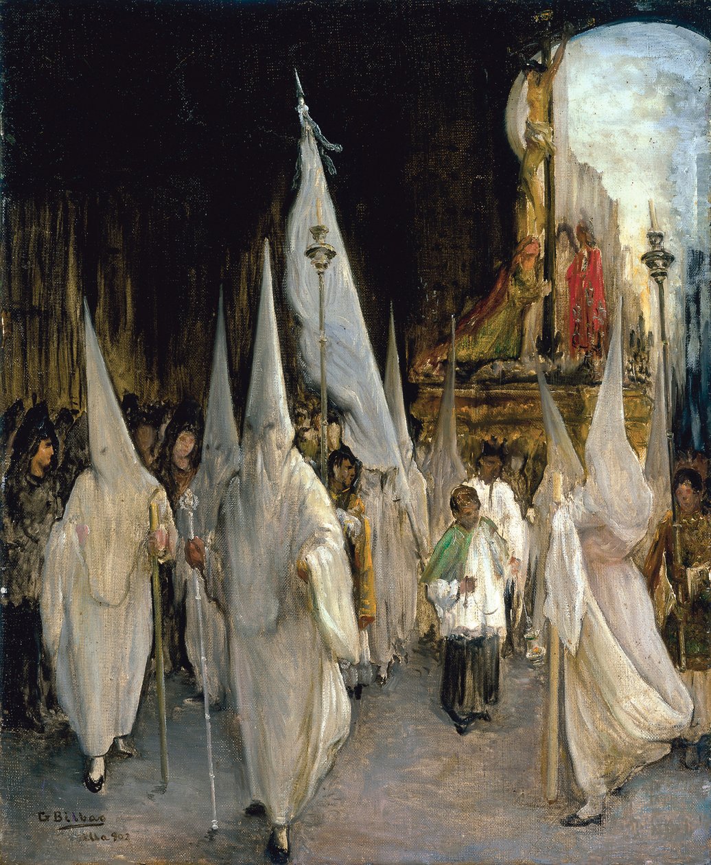 Procesí sedmi slov - Bilbao Martinez, Gonzalo (1860-1938) - 1902 - Olej na plátně - 54x45 - Museo Carmen Thyssen, Malaga od Gonzalo Bilbao Martinez