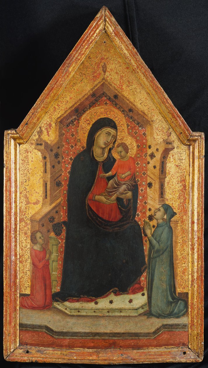 Madonna a dítě na trůnu se dvěma dárci, 1315-30. od Goodhart Master