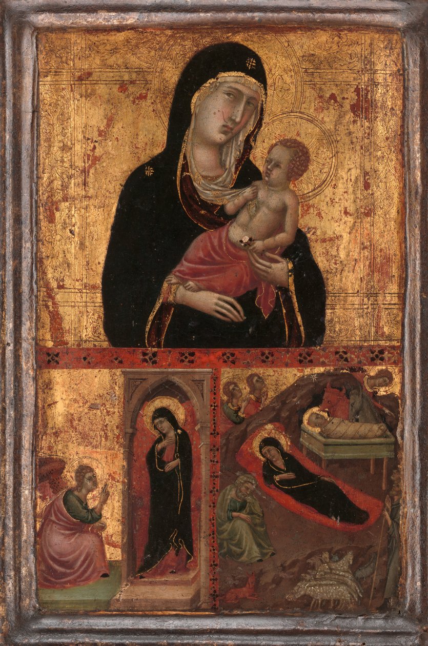 Madona s dítětem se Zvěstováním a Narozením, ca. 1310-15. od Goodhart Master