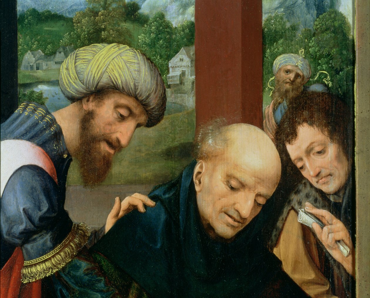 Svatá Kateřina a filozofové (detail filozofů), viz 80755 od Goossen van der Weyden