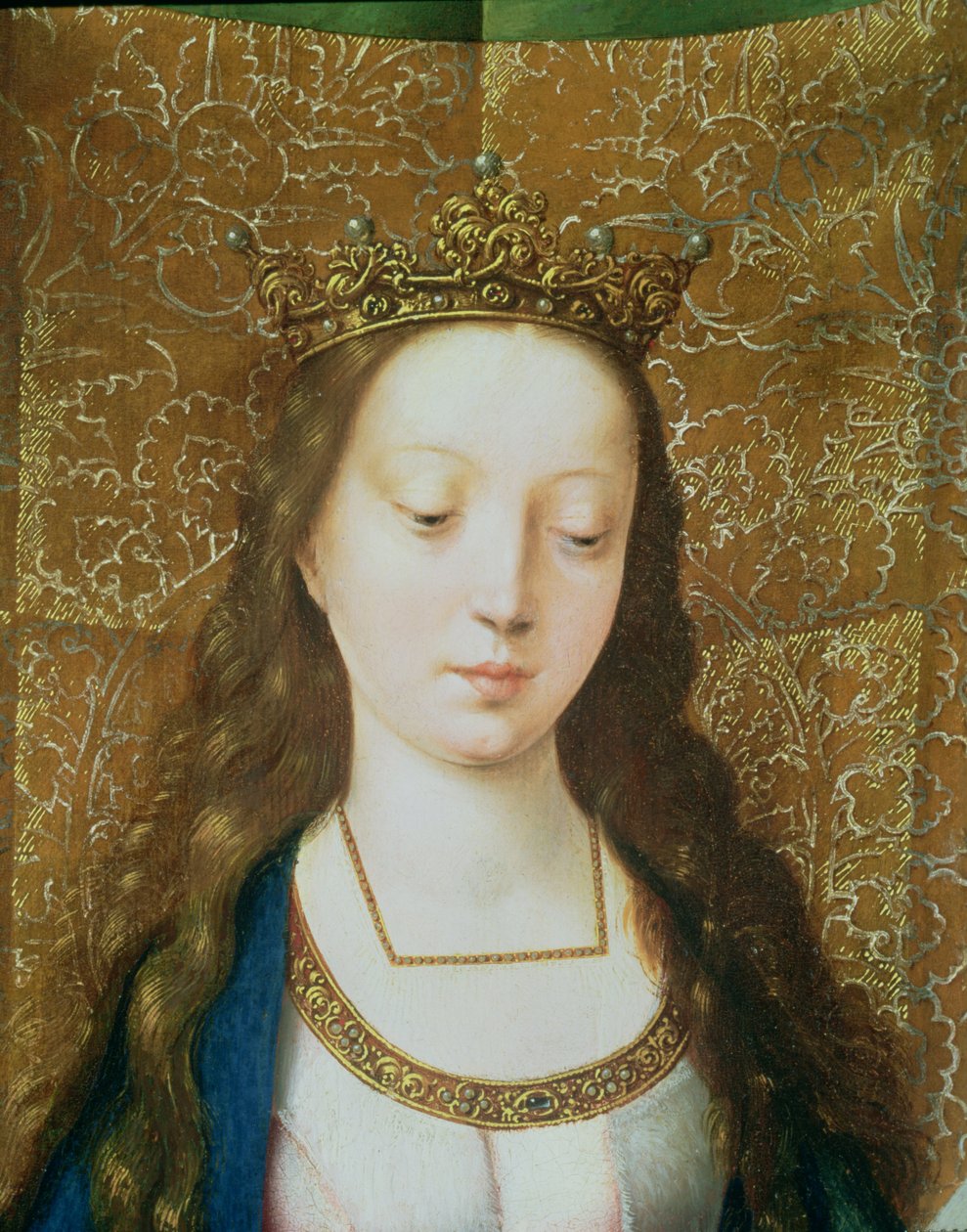 Svatá Kateřina a filozofové, detail hlavy sv. Kateřiny (detail 80755) od Goossen van der Weyden
