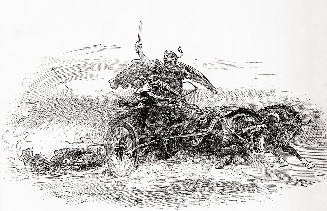 Scéna ze hry Williama Shakespeara Troilus a Kressida z díla Williama Shakespeara, vydaného roku 1896. od Gordon Frederick Browne