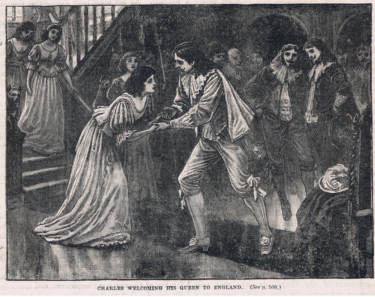 Charles vítá svou královnu v Anglii 1625 od Gordon Frederick Browne
