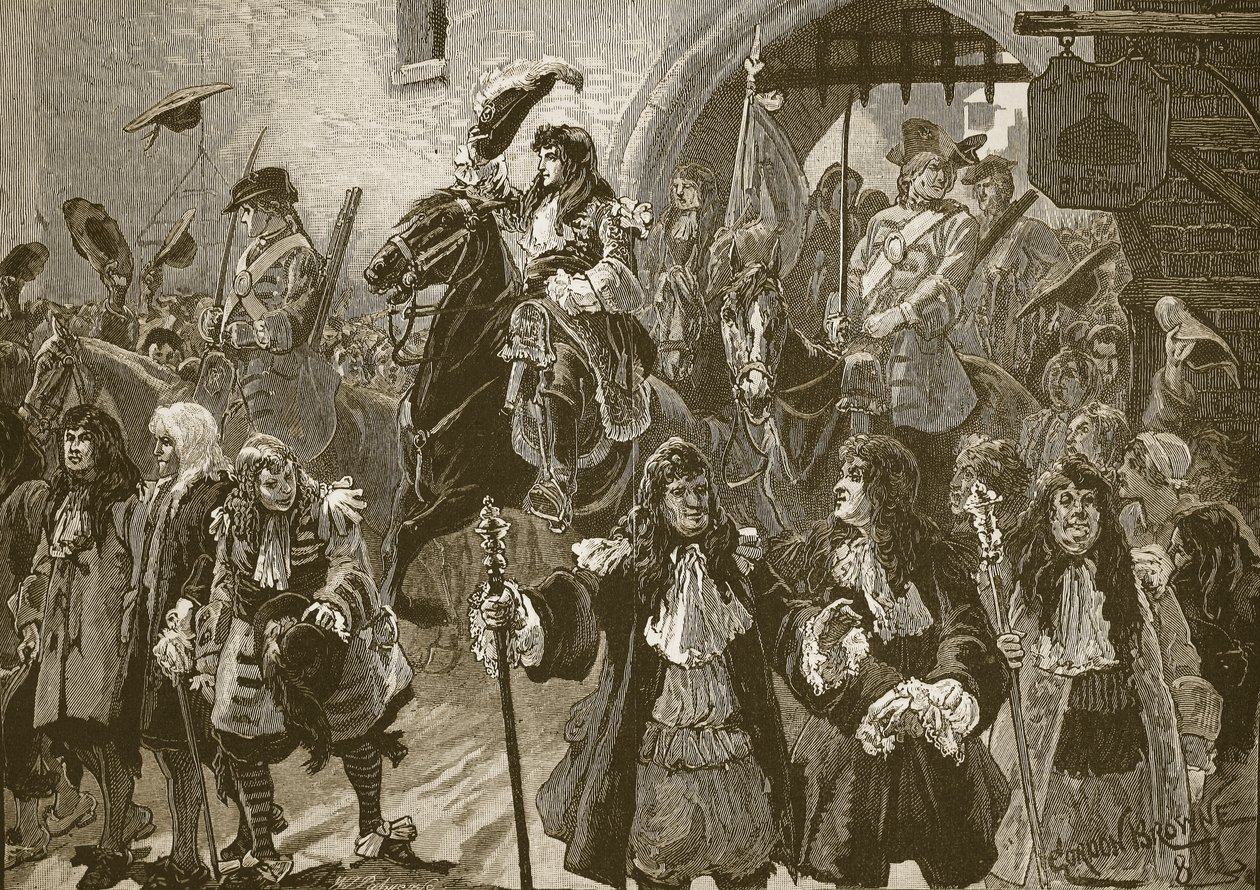 Vstup prince Oranžského do Exeteru po jeho přistání v Torbay, 1688 od Gordon Frederick Browne