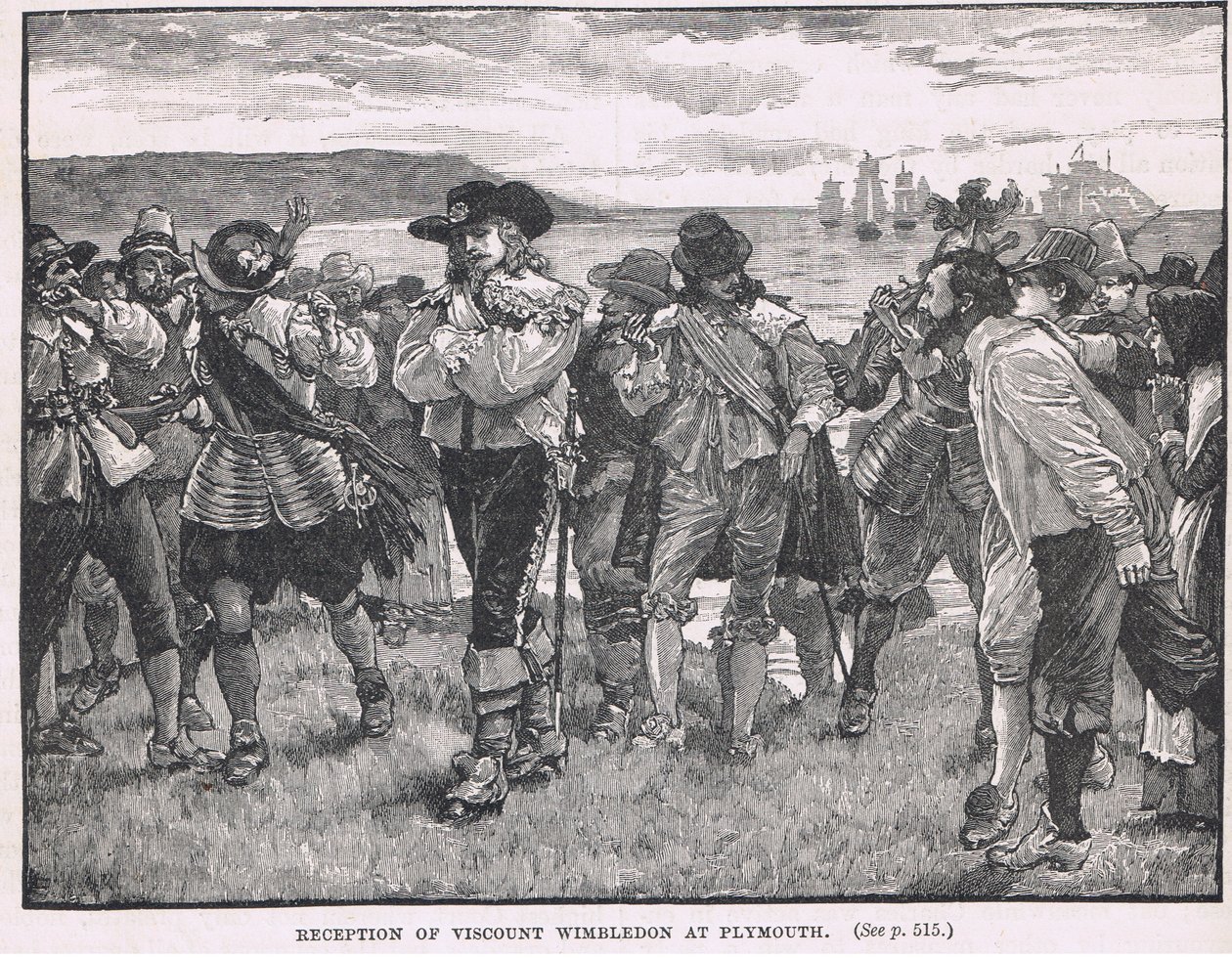 Přijetí vikomta Wimbledonu v Plymouthu 1626 od Gordon Frederick Browne