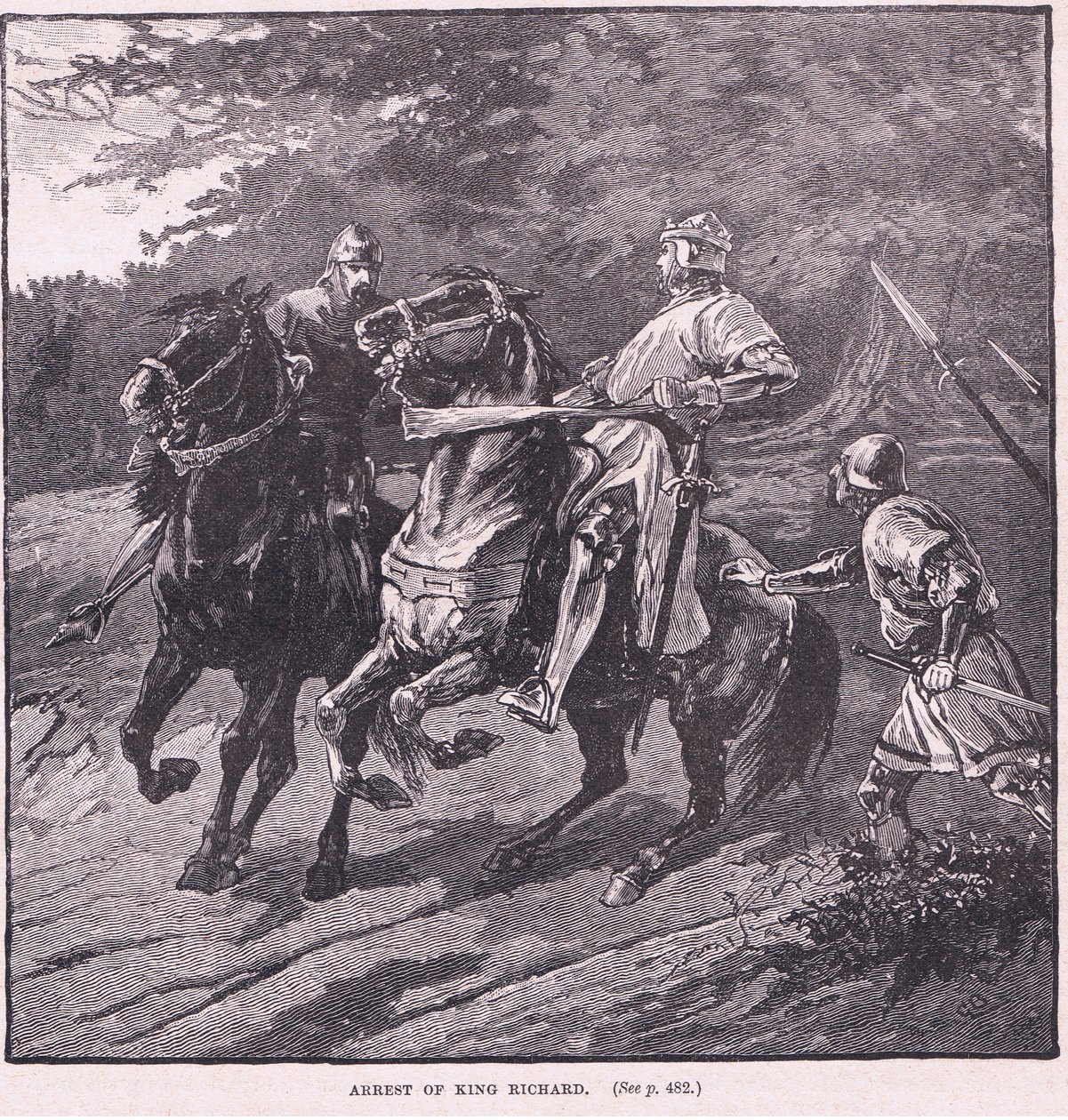 Zatčení krále Richarda AD 1339 od Gordon Frederick Browne