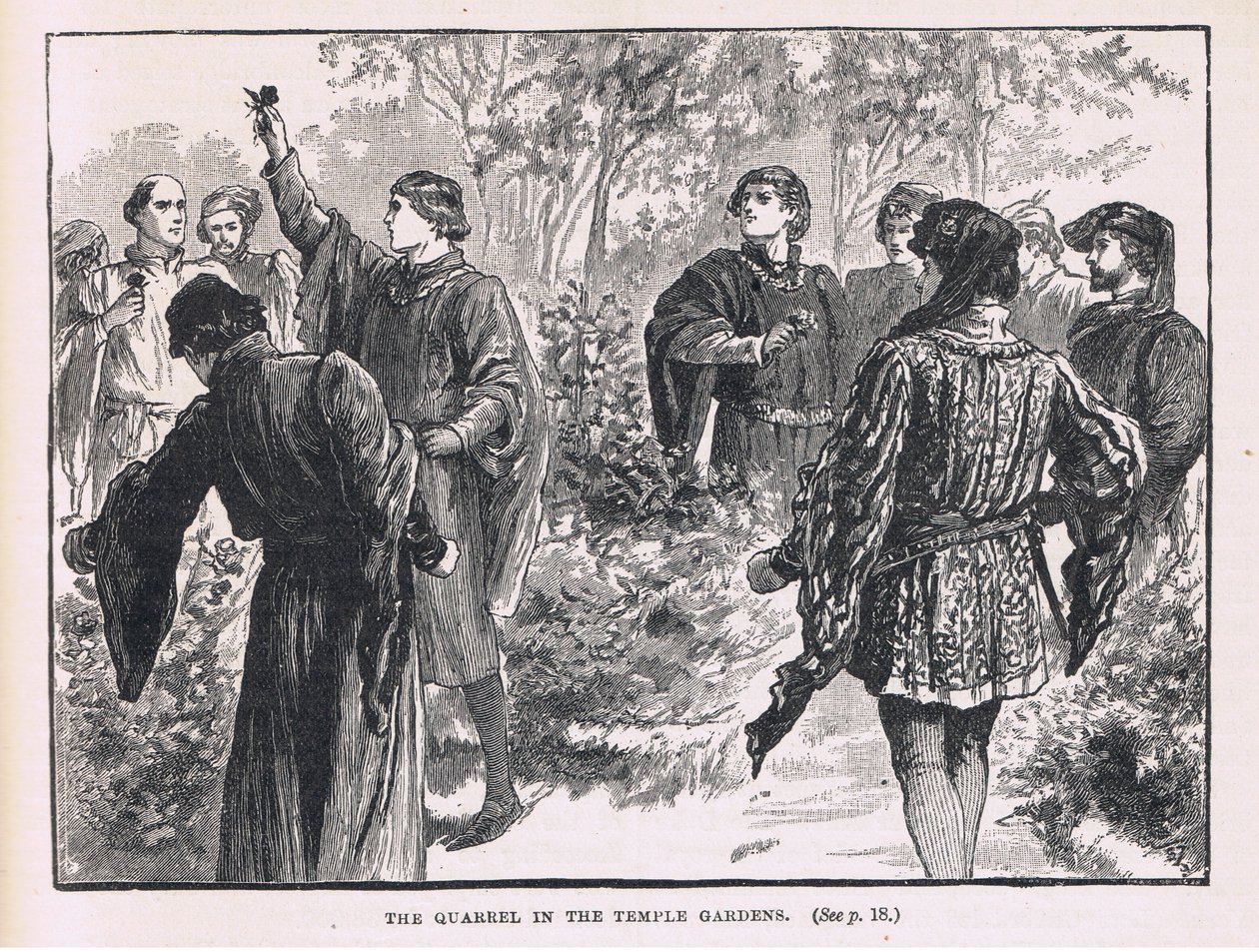 Hádka v Chrámové zahradě od Gordon Frederick Browne