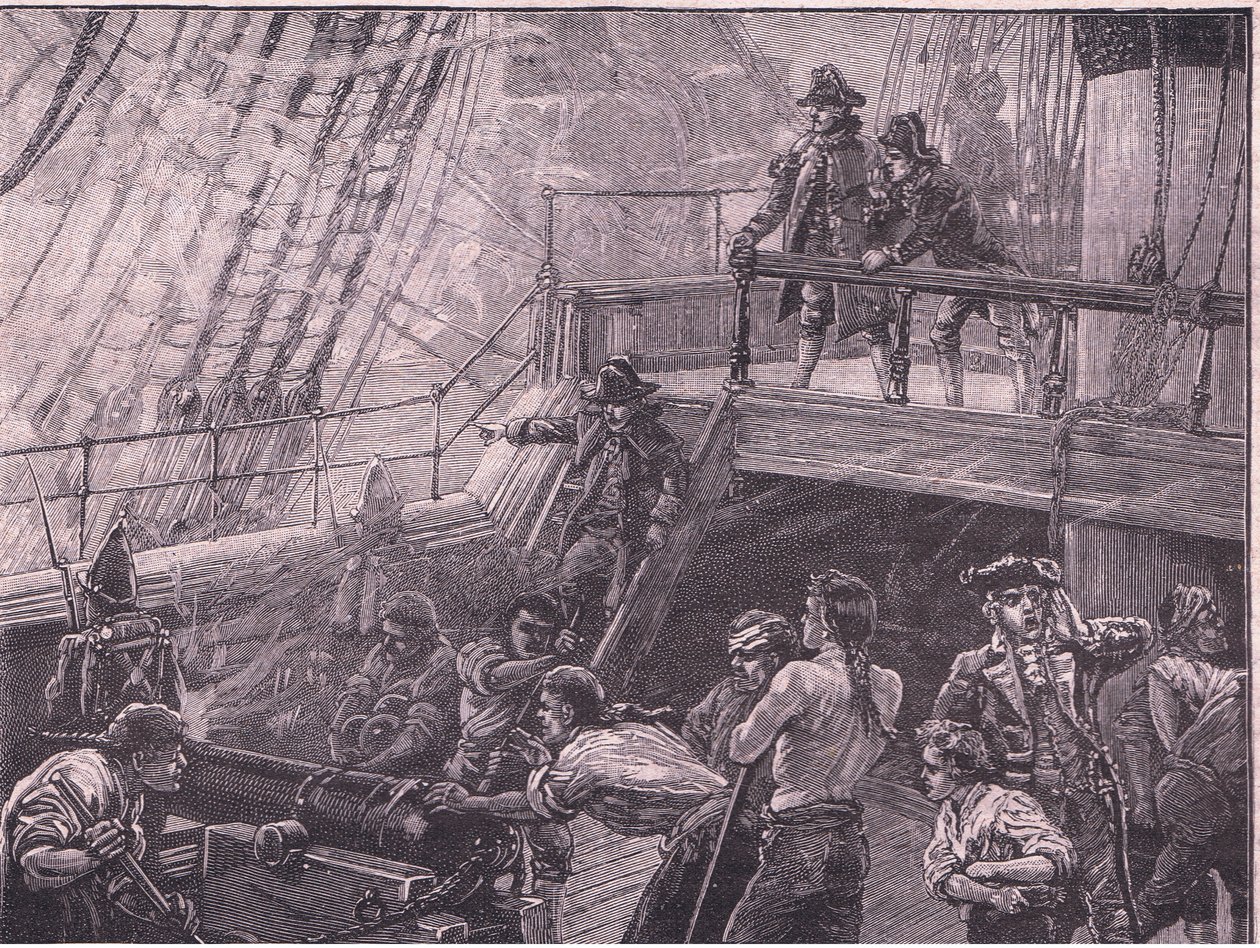 Admirál Rodney bombarduje Le Havre AD 1759 od Gordon Frederick Browne