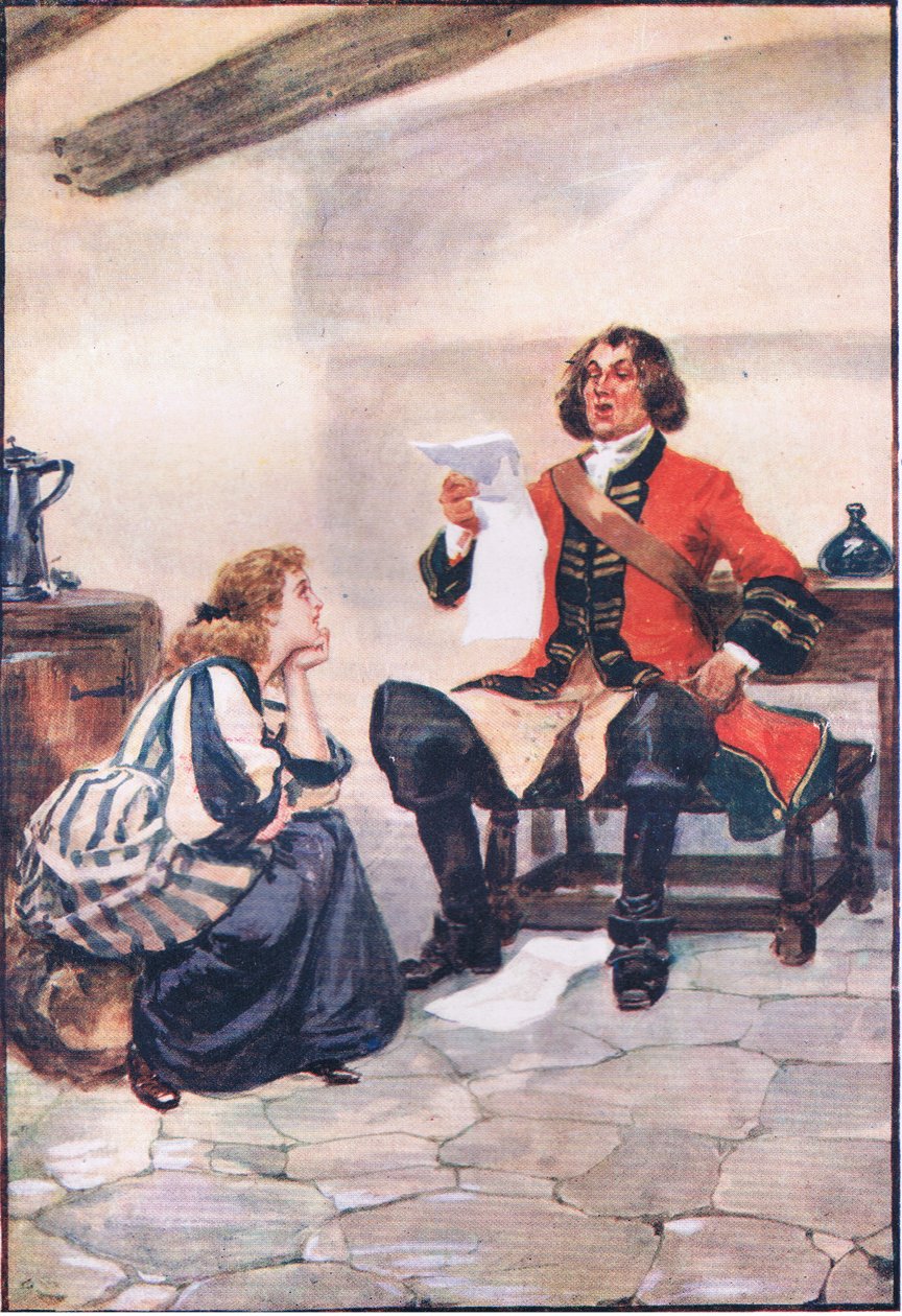 Nedokázal se ovládnout, ale musel mít její názor na jeho práci, od Lorna Doone pub.by W & R Chambers Ltd, 1921 od Gordon Frederick Browne
