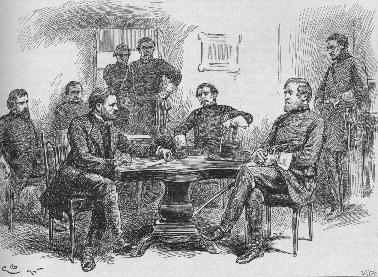 General Grant Reading the Terms of Surrender, 1895, 1902 od Gordon Frederick Browne