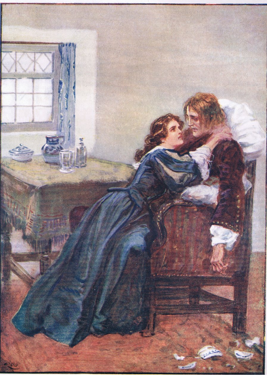 Podařilo se jí dostat do mé náruče, ačkoli mě nemohli držet, z Lorna Doone pub.by W & R Chambers Ltd, 1921 od Gordon Frederick Browne