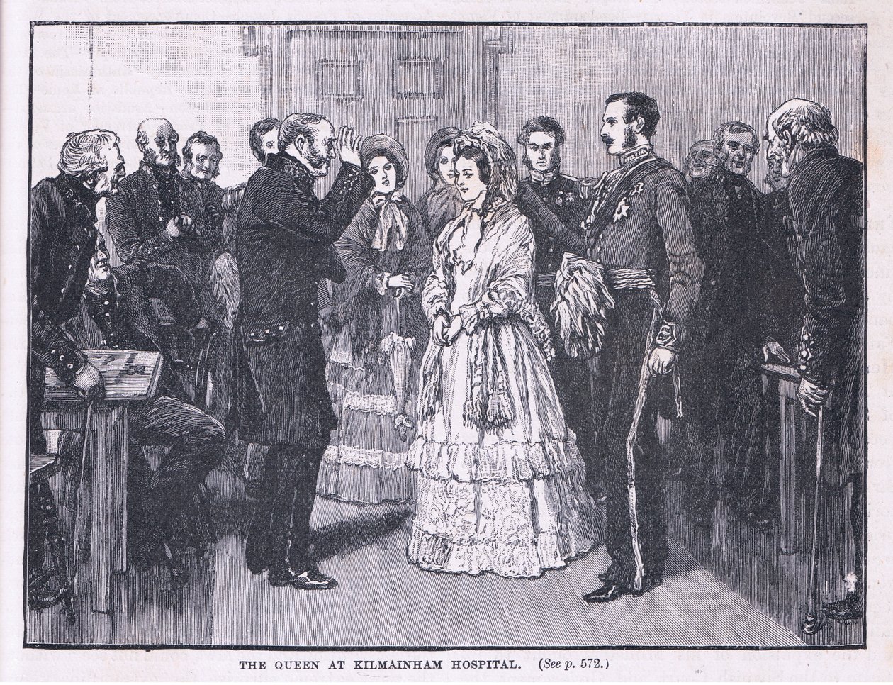 Královna v nemocnici Kilmainham AD 1849 od Gordon Frederick Browne