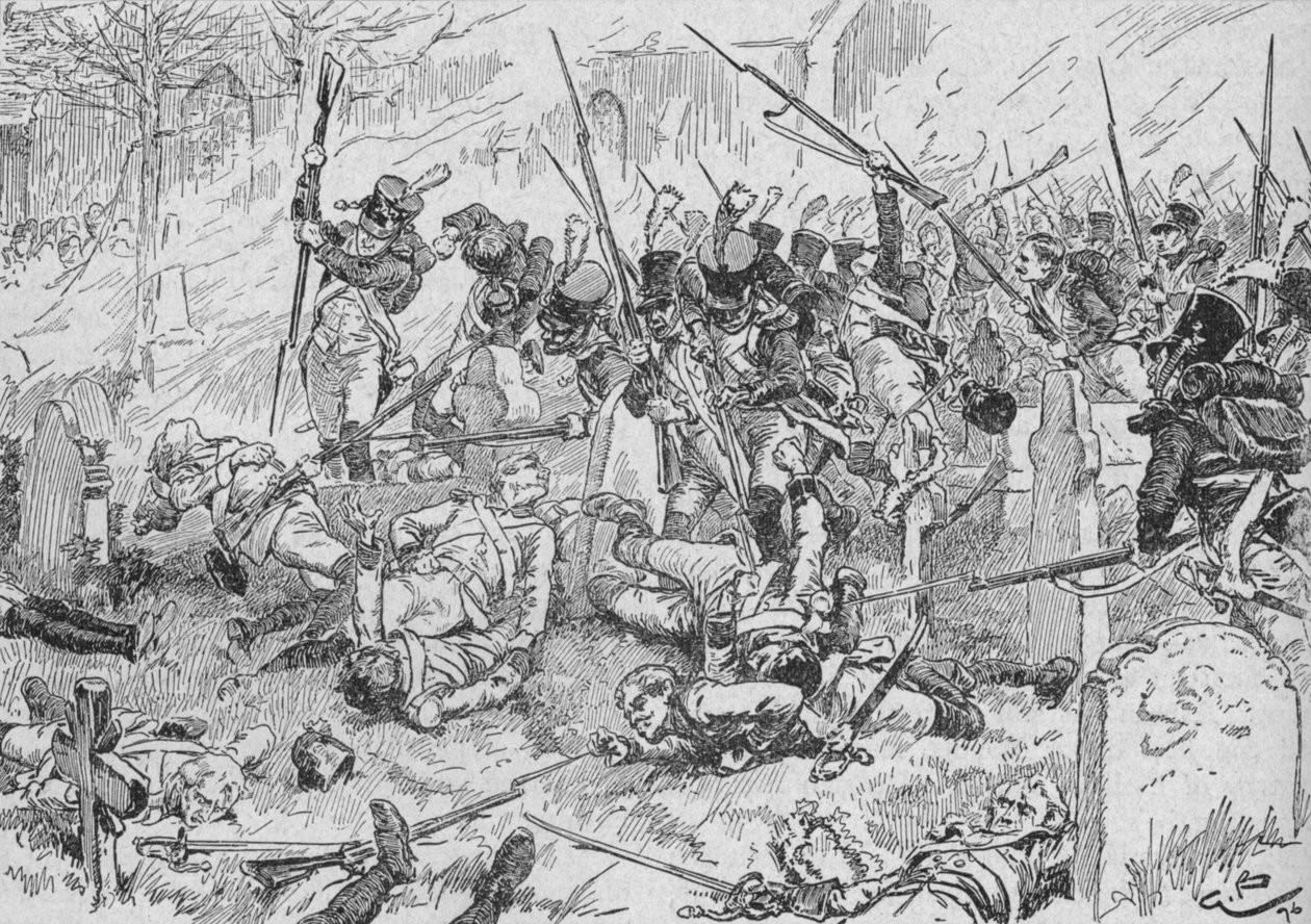 Mladá garda na hřbitově v Esslingu, 1896, 1902 od Gordon Frederick Browne