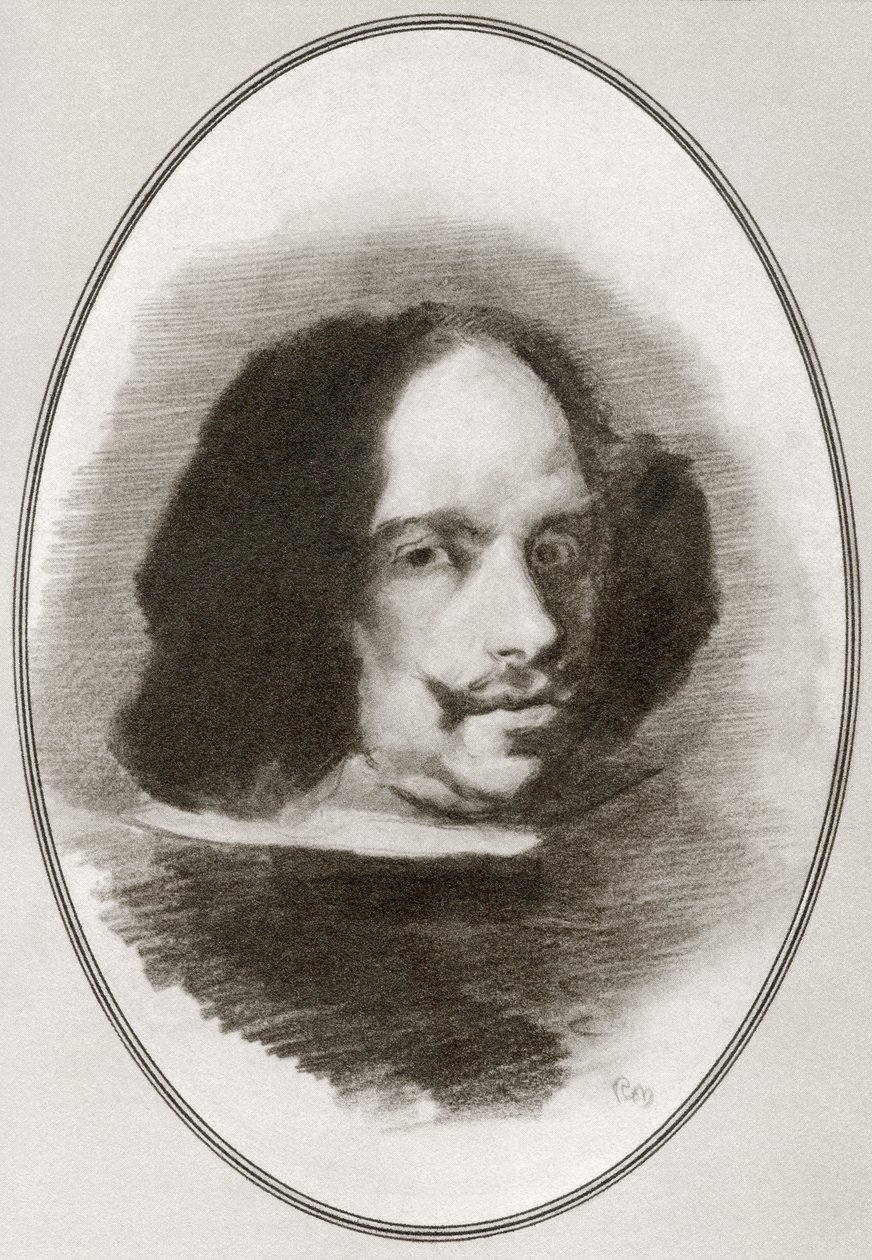 Diego Rodriguez de Silva y Velazquez, z Živé biografie velkých malířů od Gordon Ross