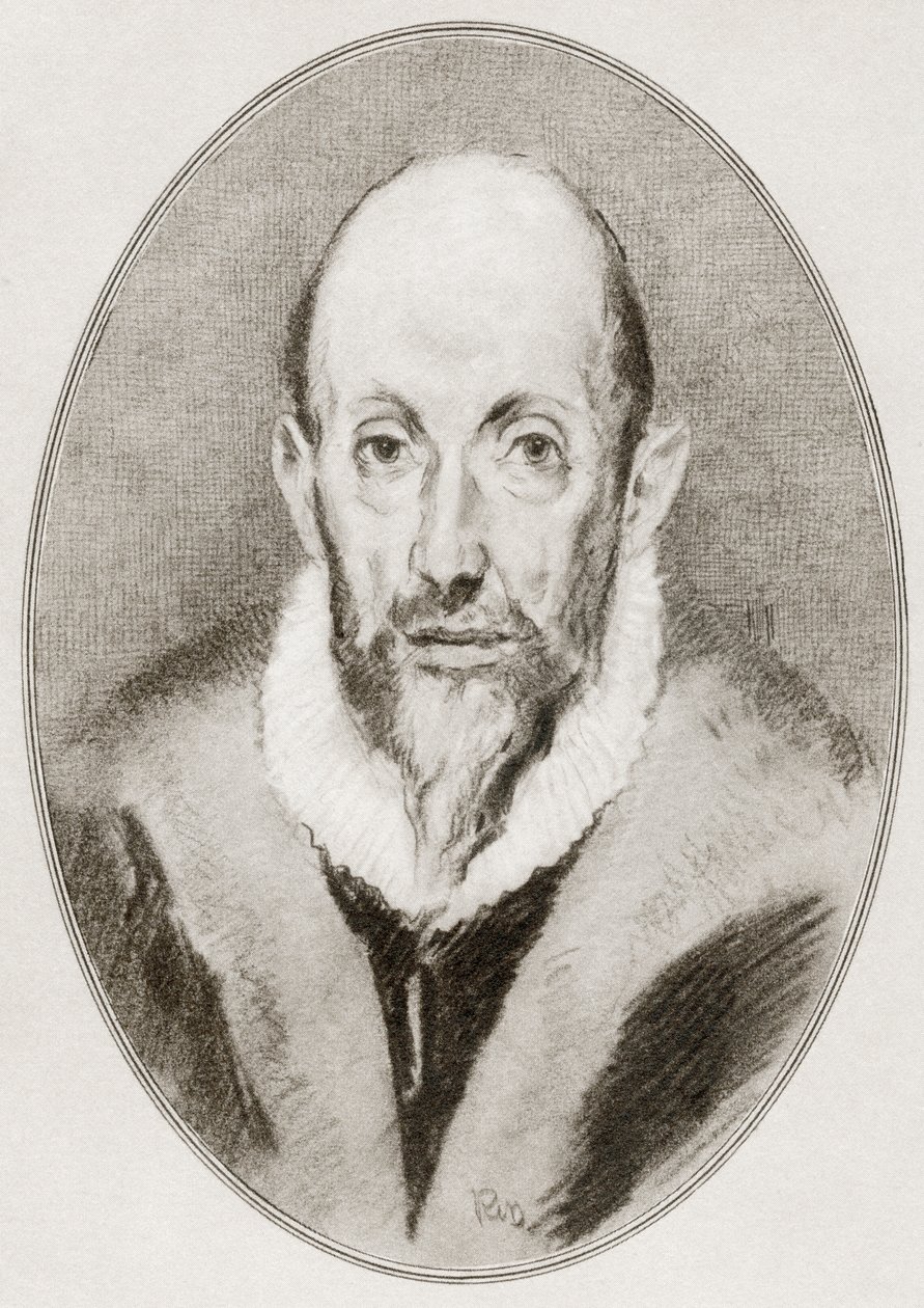 Domenikos Theotokopoulos, El Greco, z Živé biografie velkých malířů. od Gordon Ross