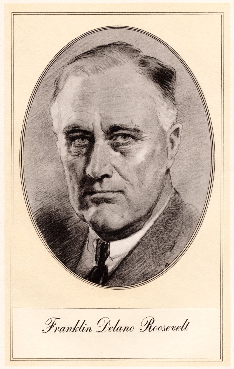 Franklin Delano Roosevelt, 32. prezident Spojených států, polovina 20. století. od Gordon Ross