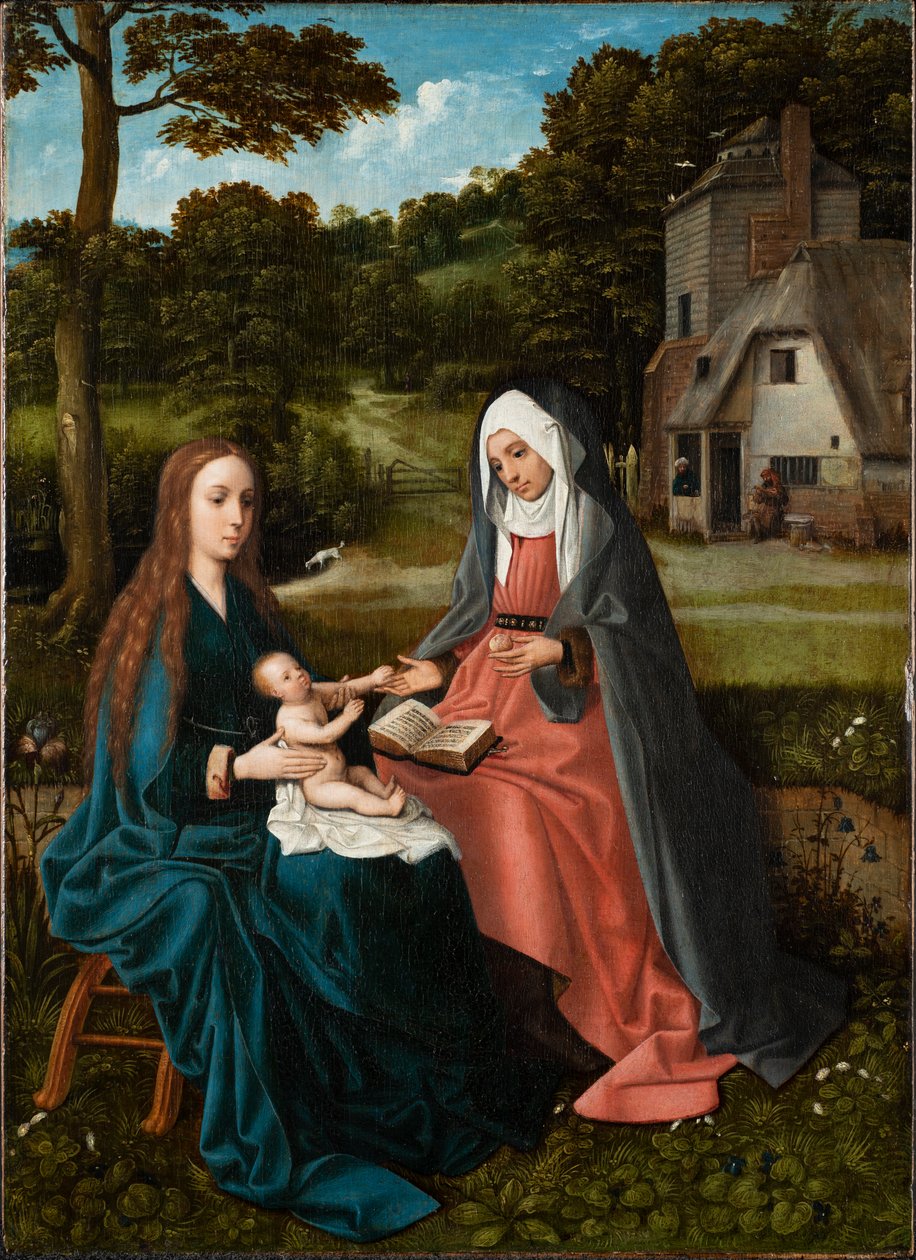 Madona s dítětem a svatou Annou. od Goswin van der Weyden