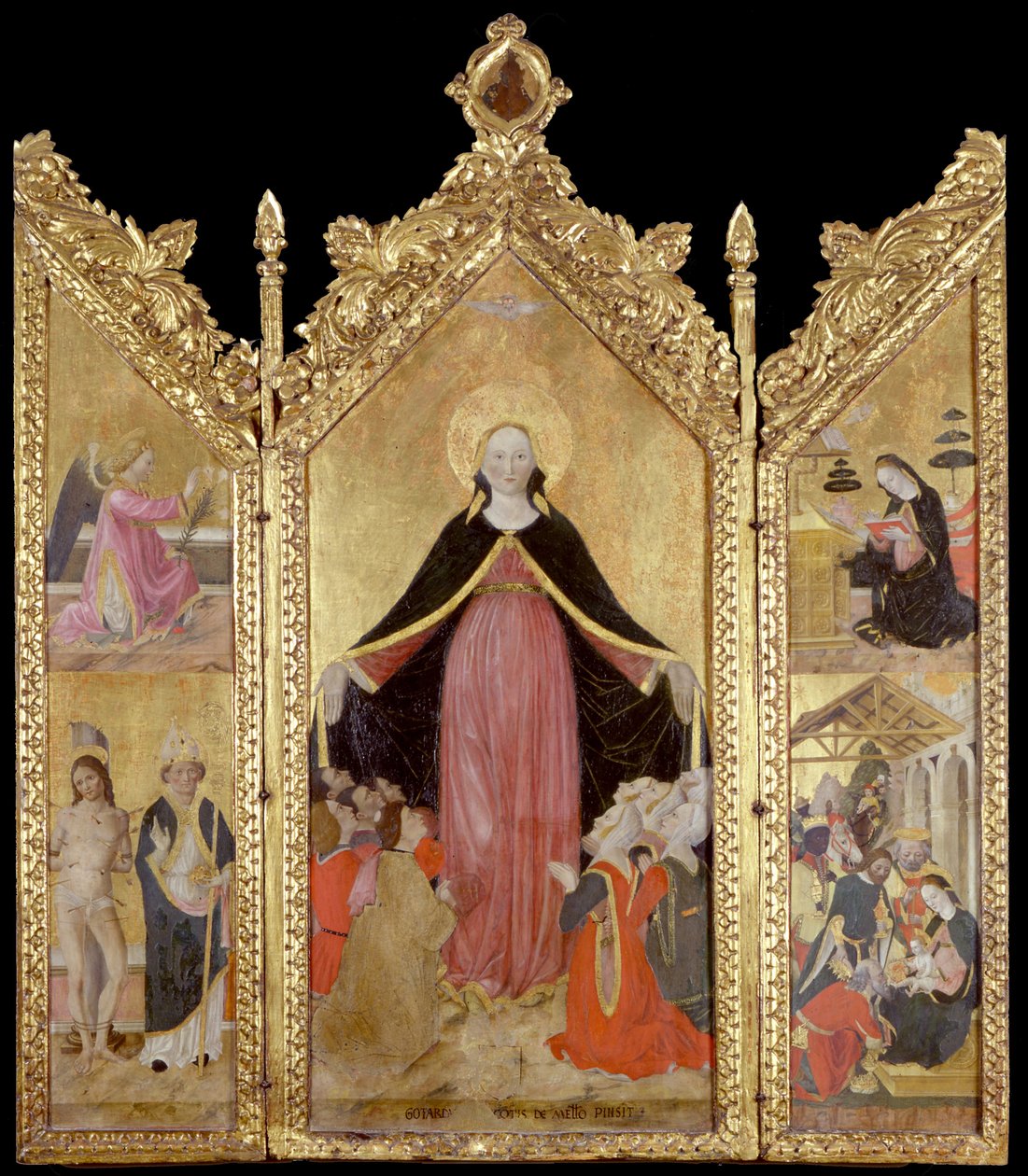 Triptych Madony milosrdenství od Gottardo Scotti