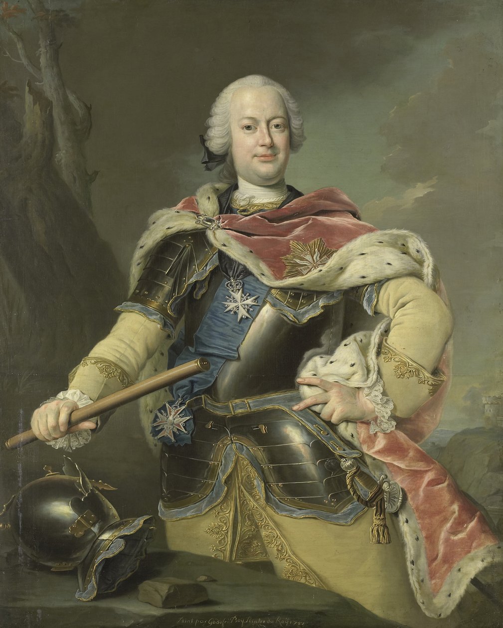 Portrét Fredericka Christiana, saského kurfiřta 1722-1763, 1751 od Gottfried Boy