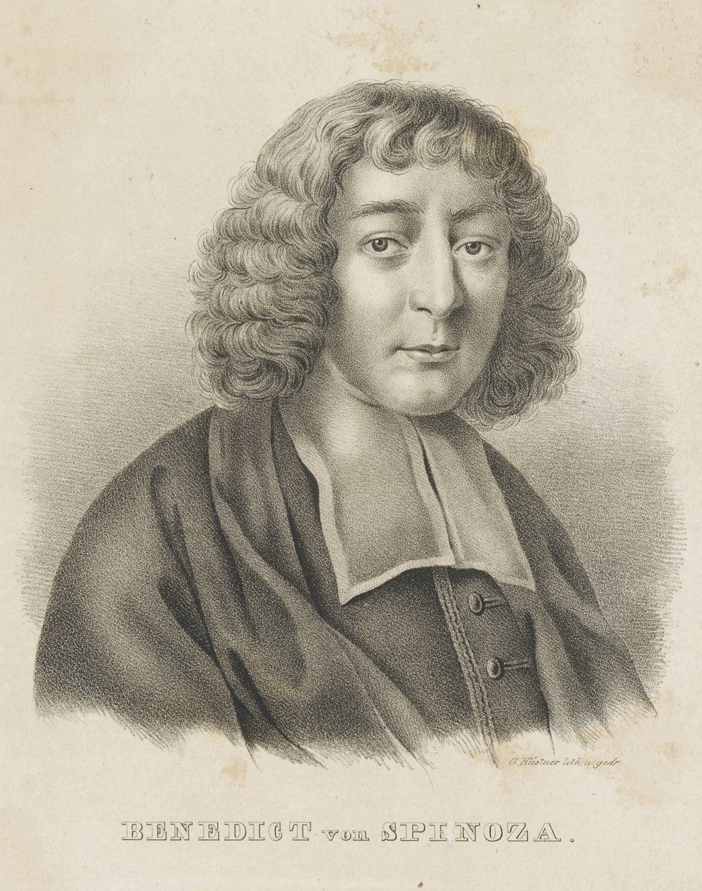 Portrét Barucha Spinozy, c. 1830-1840. od Gottfried Küstner