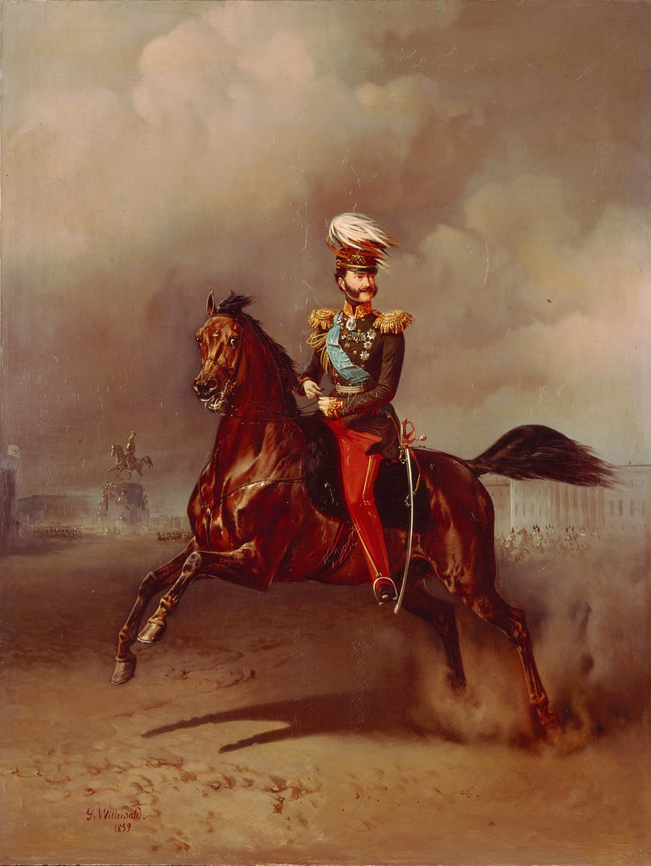 Portrét hraběte Vladimíra Fjodoroviče Adlerberga 1791-1884, 1859 od Gottfried Willewalde