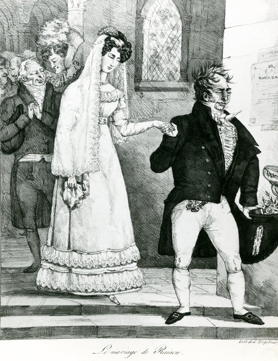 Manželství pohodlnosti, 1822 od Gottfried or Godefroy Engelmann