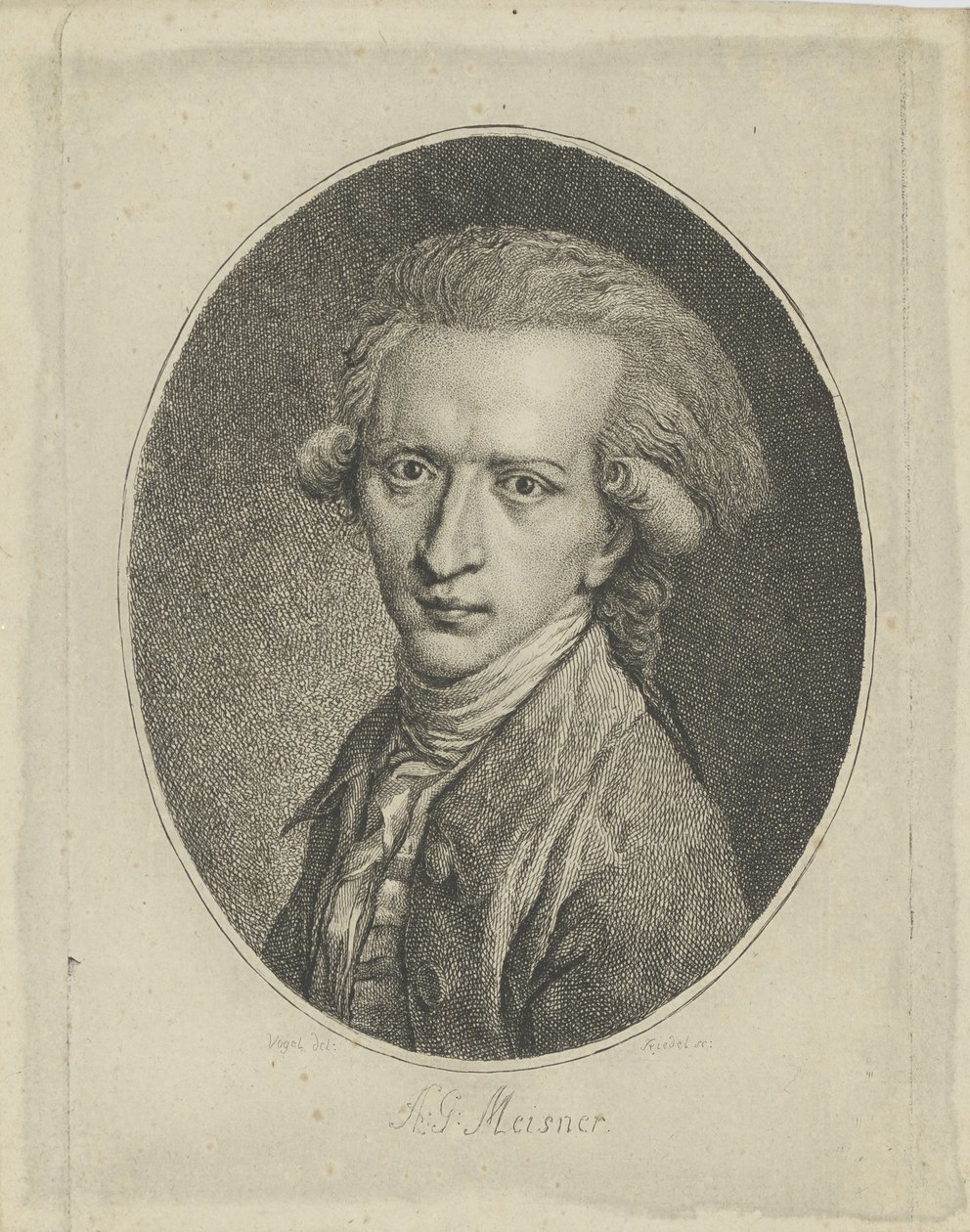 Portrét Augusta Gottlieba Meissnera 1753-1807, c. 1800. od Gottlieb Friedrich Riedel