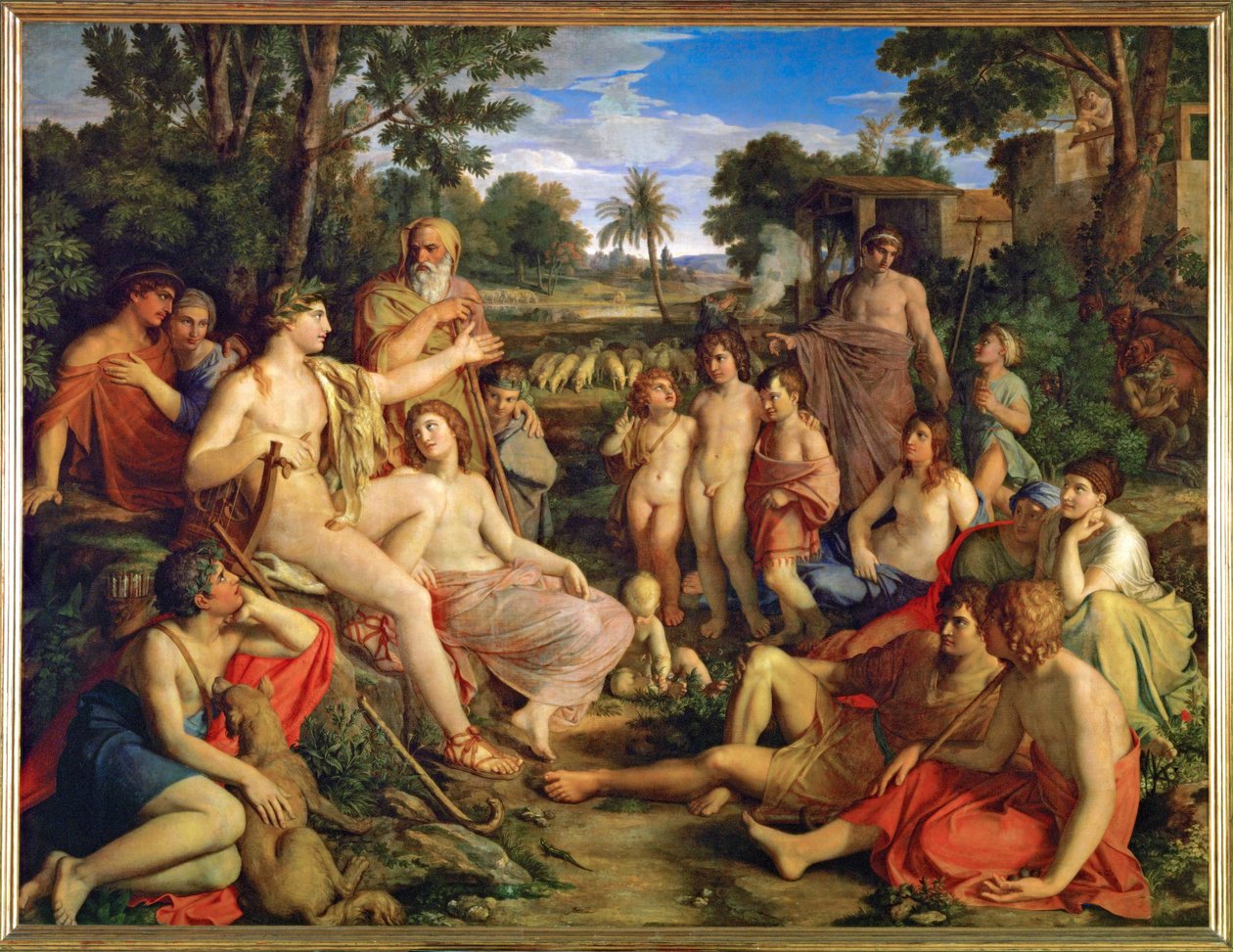 Apollón mezi pastýři (olej na plátně) od Gottlieb Schick