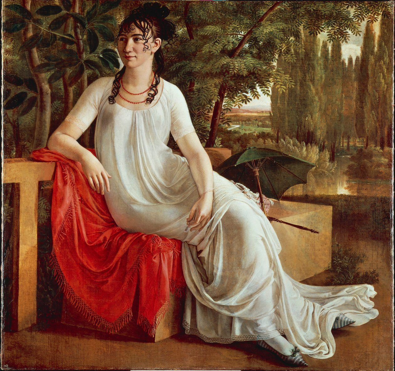 Paní Wilhelmine von Cotta, od Christiana Gottlieba Schicka (1776-1812), olej na plátně od Gottlieb Schick