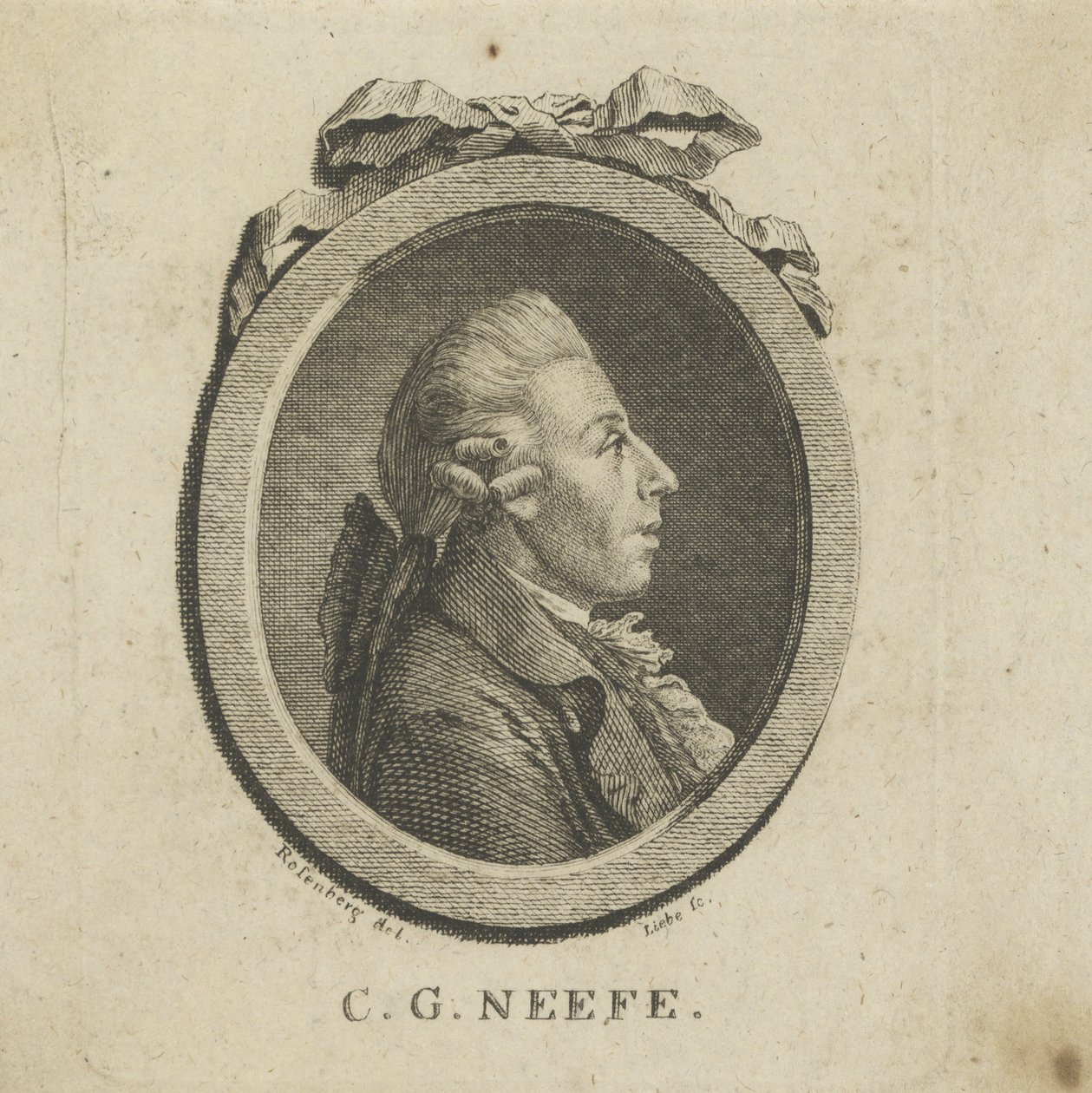 Portrét skladatele Christiana Gottloba Neefeho 1748-1798, c. 1780. od Gottlob August Liebe