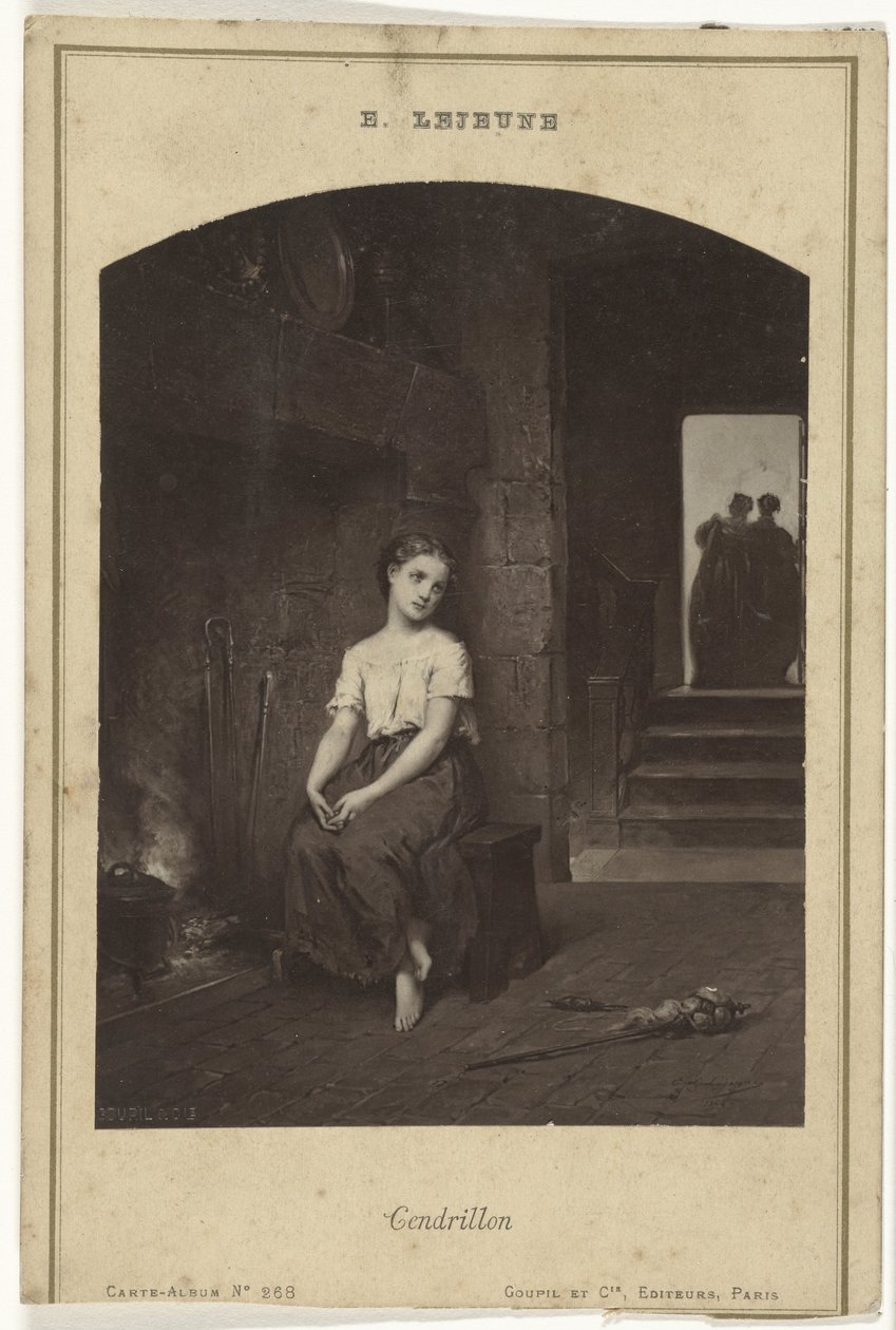 Fotoreprodukce obrazu Popelky od Eugèna Josepha Lejeuna Cendrillon (název na objektu) od Goupil and Cie.