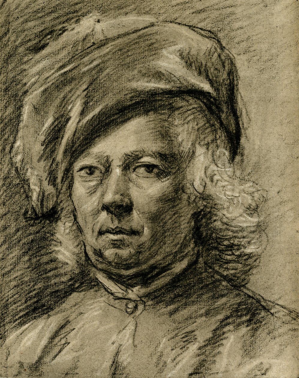 Studie mužské hlavy od Govaert Flinck