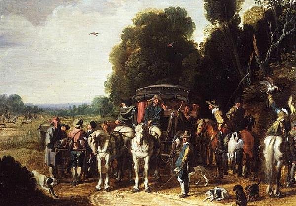 A Hunting Party (pár s 59985) od Govaert Jansz
