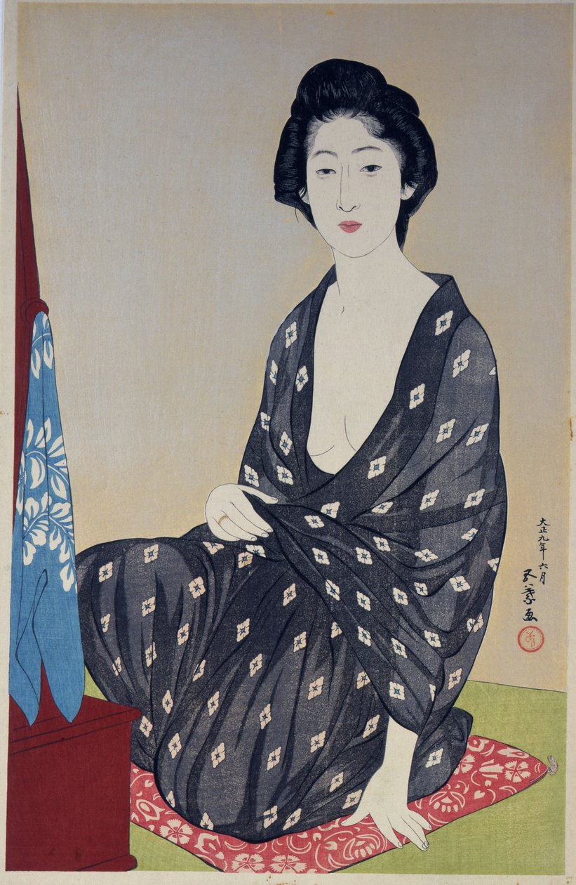 Natsugoromo no onna (Žena v letním oděvu) od Goyo Hashiguchi