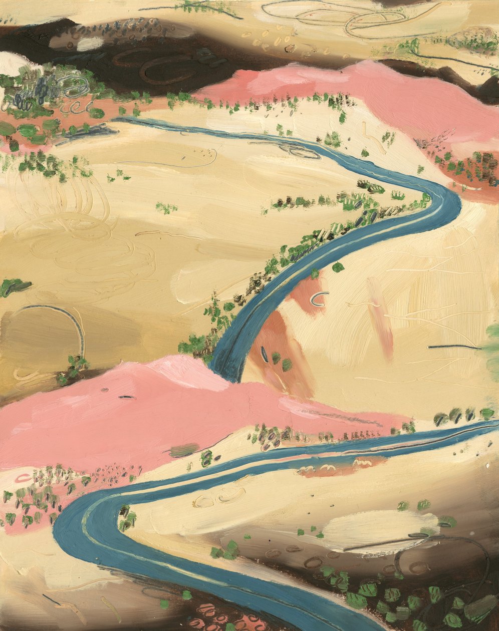 Road, 2013 (olej na papíře) od Grace Helmer