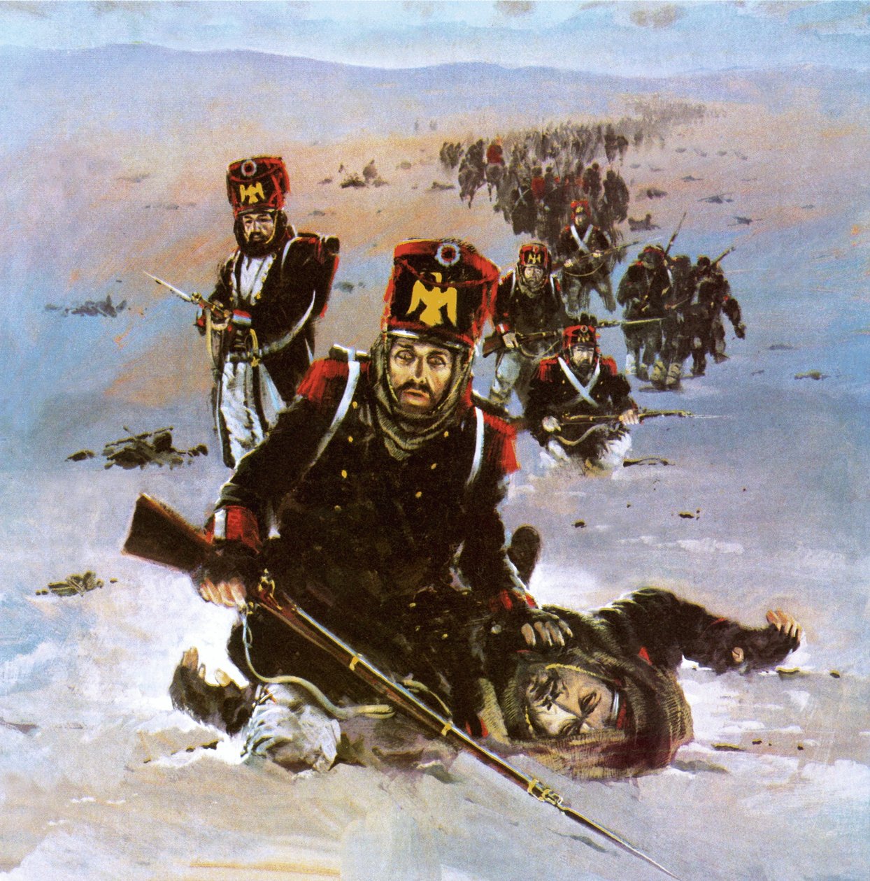 Ústup Francouzů z Moskvy v roce 1812 od Graham Coton