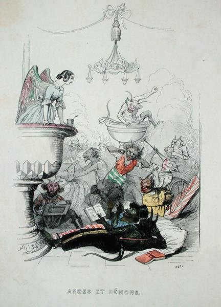 Andělé a démoni, ilustrace z ‚jiného světa‘ od Grandville