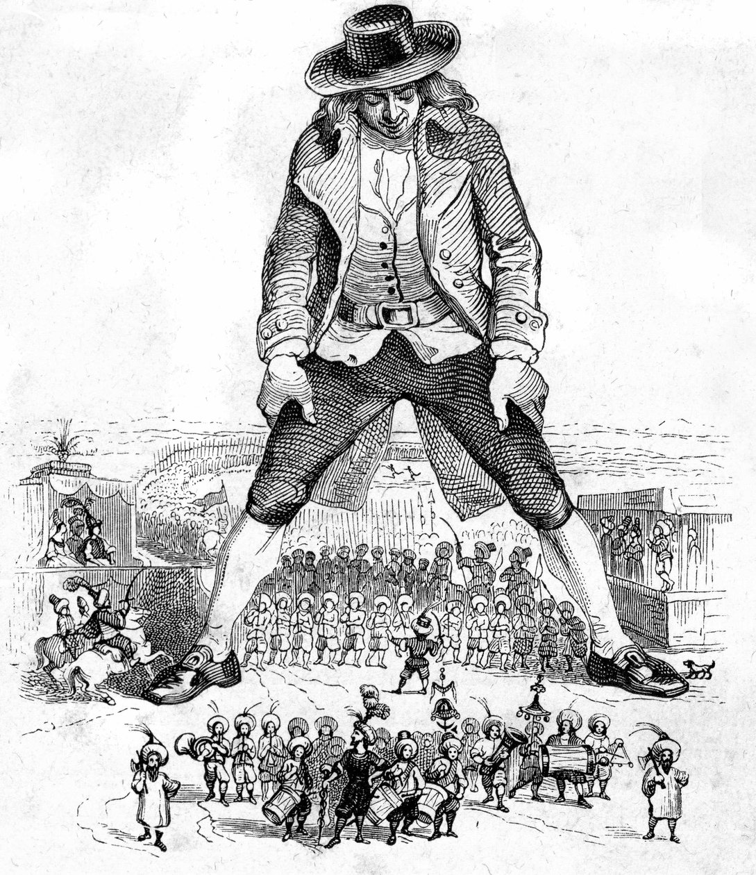 Ilustrace ke knize Gulliverovy cesty, kterou napsal Jonathan Swift od Grandville (1803 47)
